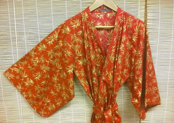Damen-Kimono, rot-gold